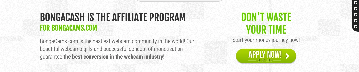 BongaCash home page: the affiliate program for BongaCams