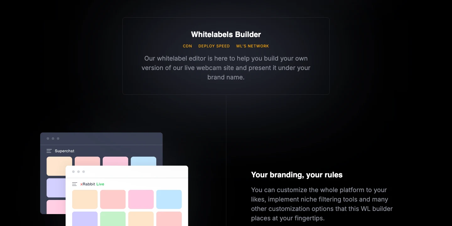Stripcash whitelabel builder section